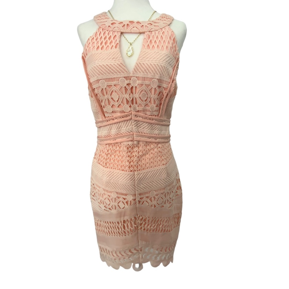 Adelyn Rae Petal Lace High Low Dress A9